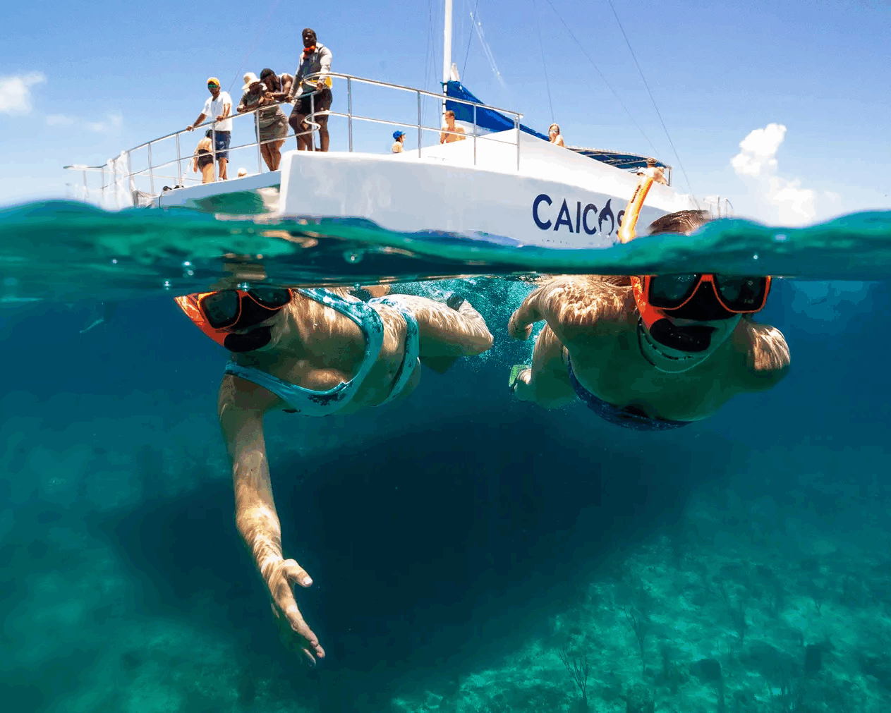 under the water